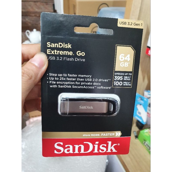 USB3.2 Sadisk Extreme Go CZ810 - 64GB / 128Gb Đọc 395MB/s - Bảo hành 24 tháng
