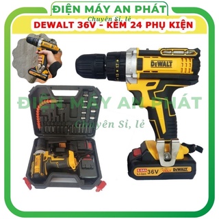 Máy khoan đục bắn bắt vít cầm tay đa năng Pin Dewalt 36V chính hãng mini giá rẻ có búa - 100% lõi đồng