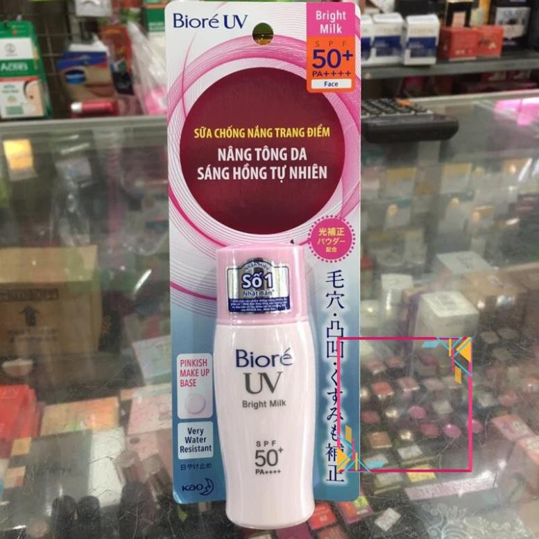 Kem Chống Nắng Biore Bright Face Milk SPF 50+ 30ml