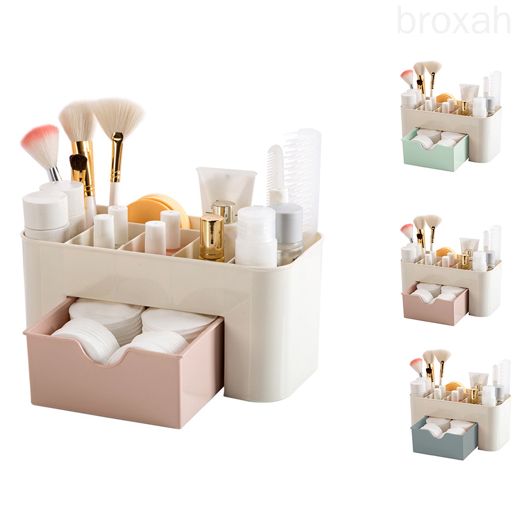 Hộp đựng mỹ phẩm cọ trang điểm trang sức để bàn bằng nhựa PP tiện lợi