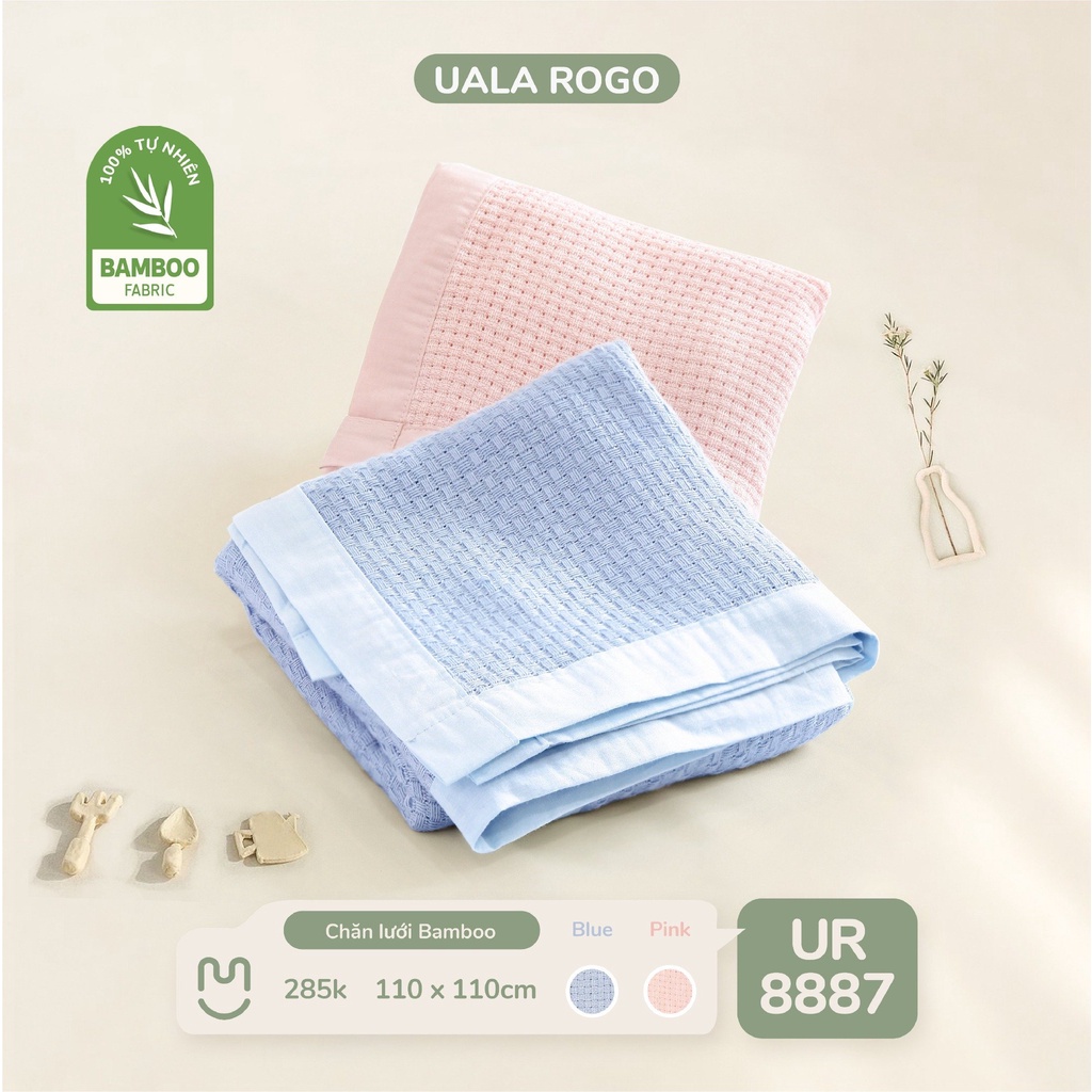 Chăn lưới đa năng chát liệu sợi tre cao cấp an toàn cho bé kích thước 110x110 UR 8887