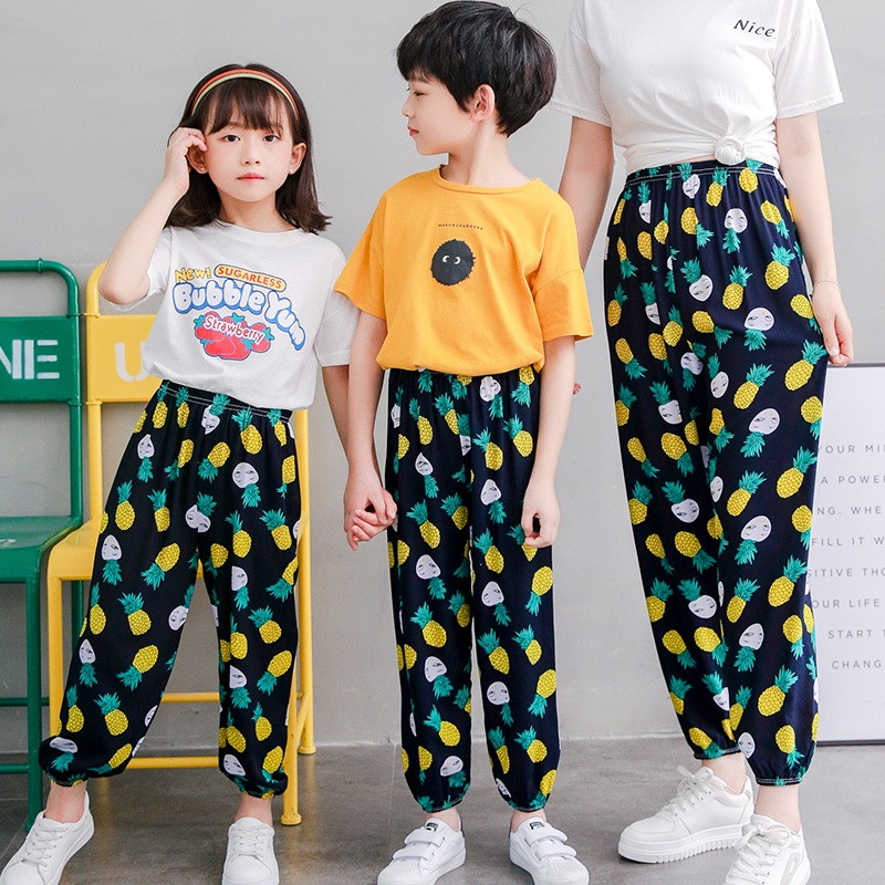 Quần Dài Ống Rộng Chất Liệu Cotton Thời Trang Xuân Thu Cho Bé 100-150cm