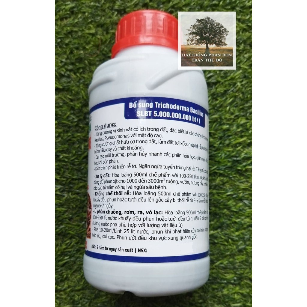 ( Giá rẻ nhất ) CHẾ PHẨM TRICHODERMA BACILLUS - NẤM ĐỐI KHÁNG DẠNG NƯỚC - 500ML