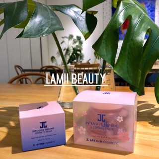 Kem dưỡng trắng và mặt nạ ngủ hoa đào Jayjun Intensive Shining Watery Cream & Jayjun intensive sleeping pack