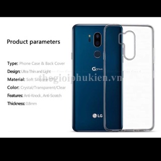 Ốp lưng silicon dẻo trong suốt loại 1 cho LG G7