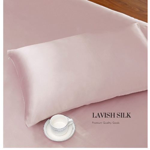Ga Giường Drap Lẻ Phi Lụa Lavish Silk Hồng Phấn cao cấp mát lạnh hàng loại 1 không nối vải - CG001