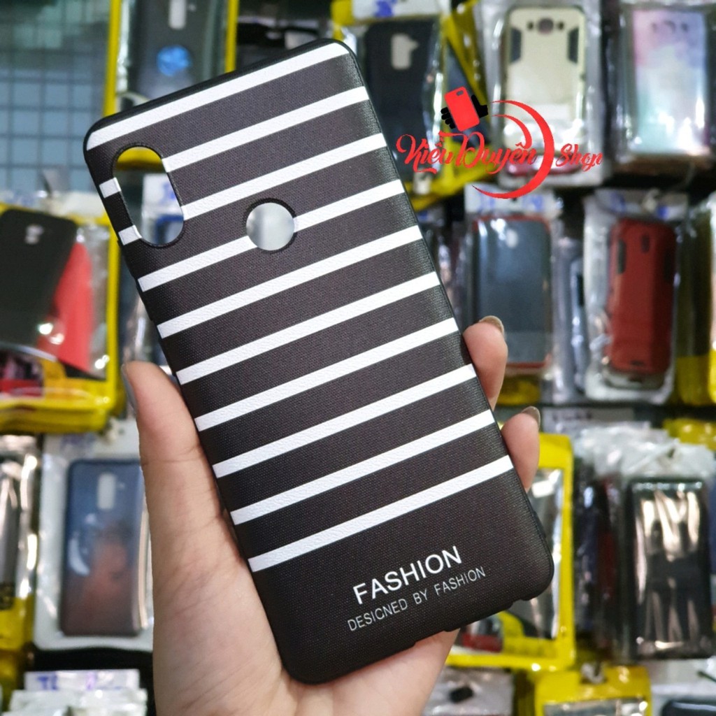 Ốp lưng Xiaomi Redmi Note 5-Note 5 Pro,Mi A2,Mi 6X dẻo sọc trắng đen tặng kèm dây đeo