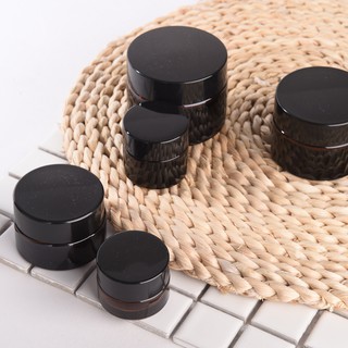 Hũ Thủy Tinh Nâu 10g Chiết Kem - Hũ Đựng Kem - Hũ Chiết Mỹ Phẩm