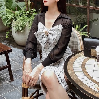 Váy dạ kẻ ( đồ chốt live)