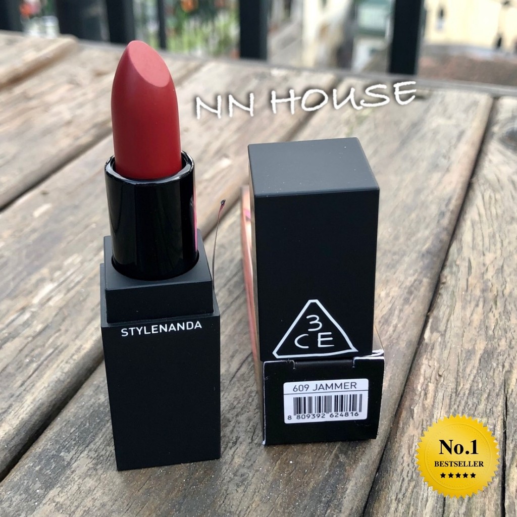 Son 3ce lip color 609 Jammer - son lì 3ce đỏ mận quyến rũ - NN HOUSE