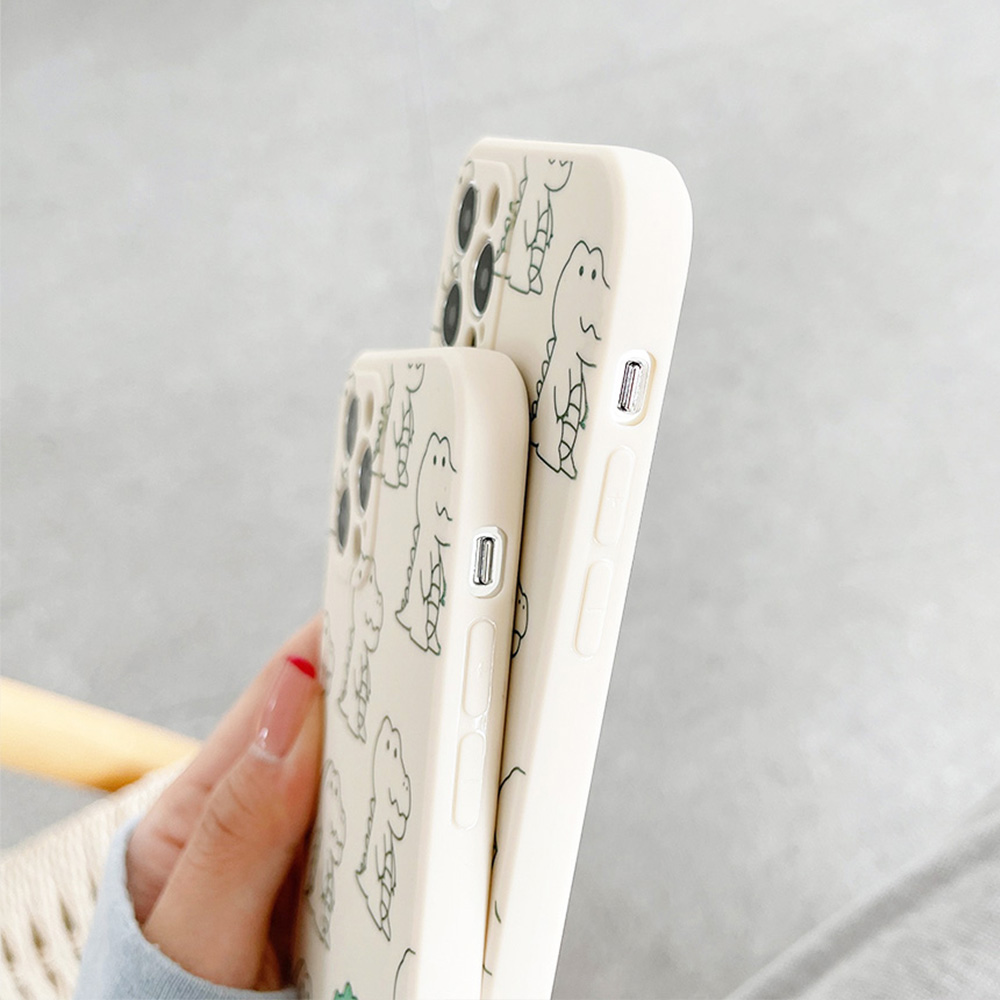 Ốp điện thoại chất liệu nhựa TPU dẻo chống sốc hình khủng long hoạt hình cho IPhone 12 11 Pro Max X Xs Max XR 8 7 | BigBuy360 - bigbuy360.vn