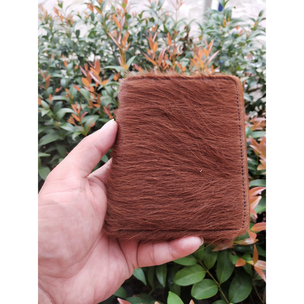 Ví Da Bò Nguyên Lông Độc Lạ - Ví Đứng