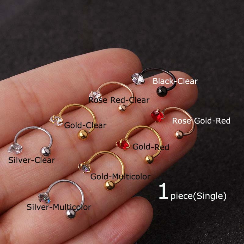 Khuyên Tai Hình Móng Ngựa Độc Đáo Bằng Thép Không Gỉ 20g