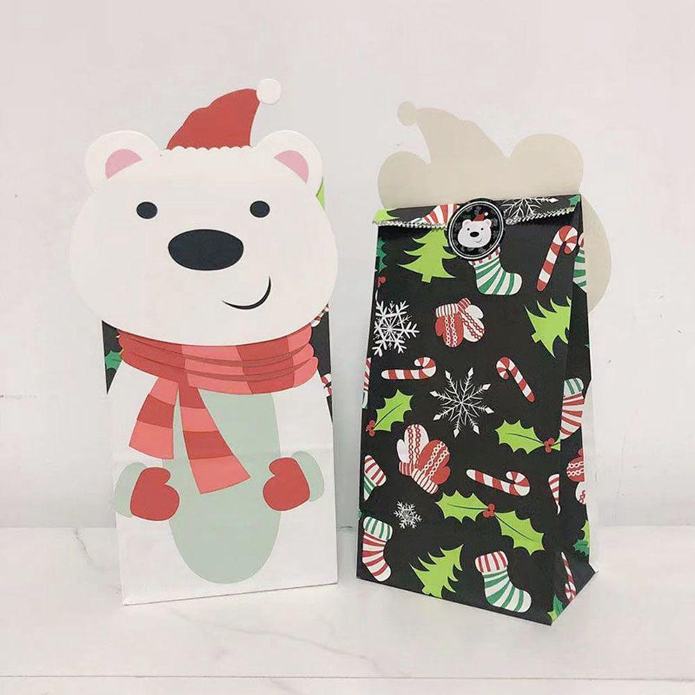 Túi Đựng Thức Ăn Hình Ông Già Noel Trang Trí Giáng Sinh