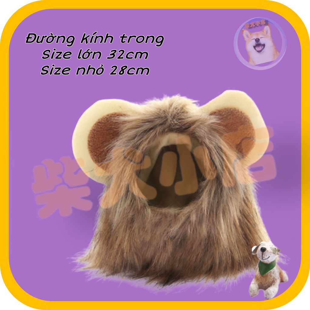 Nón đeo bờm sư tử cho mèo, chó nhỏ