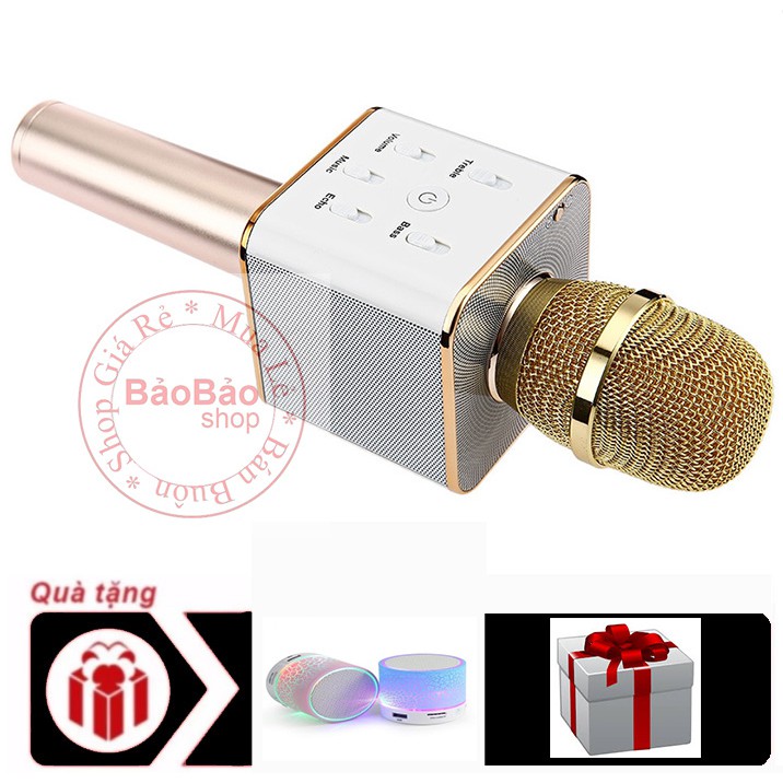 Micro kèm loa bluetooth Q7 tặng loa mini bluetooth HLD-600
