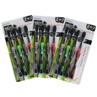 Set 4 bàn chải than tre Hàn Quốc
