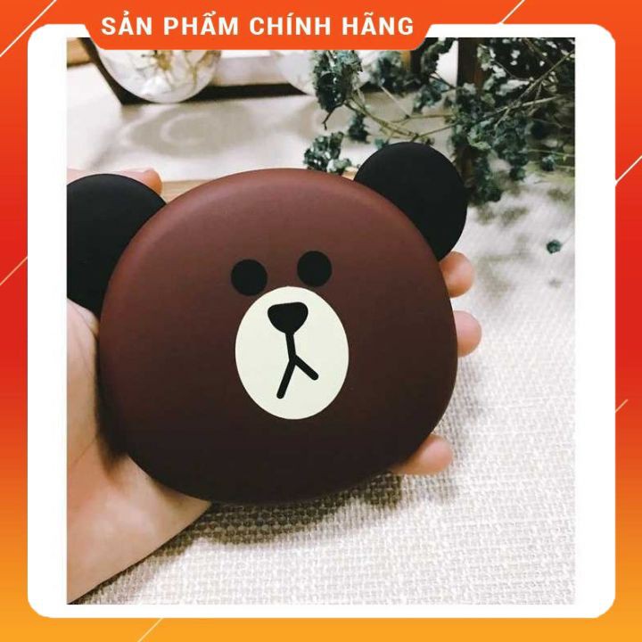 Pin Sạc Dự Phòng 12000mAh FRIEND LINE sạc pin nhanh 2 cổng USB kiểu dáng gấu dễ thương