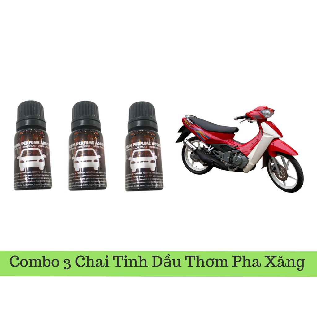 Combo 3 Chai Tinh Dầu Thơm Xăng Nhớt Xe Máy ,Phụ Gia Mùi Thơm Xe