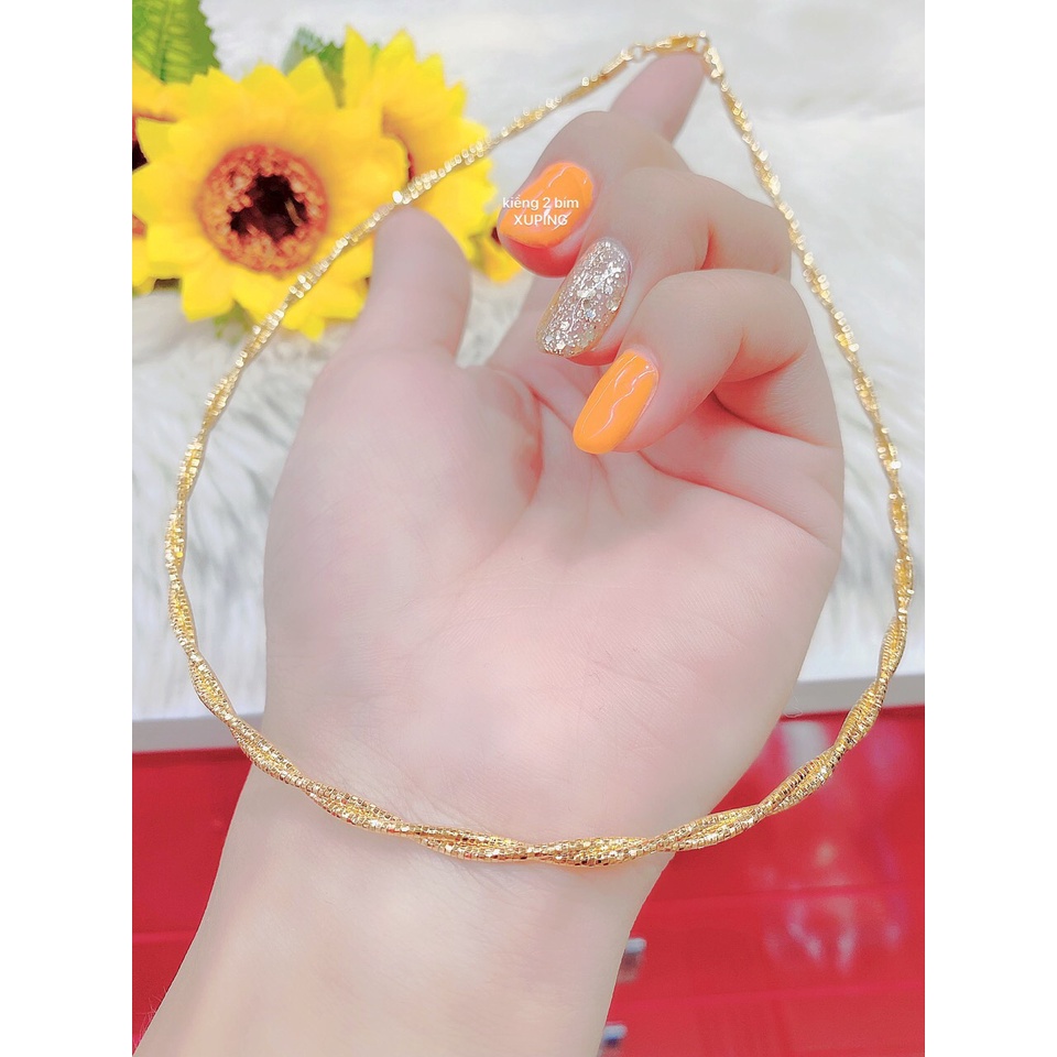 Kiềng cổ 2 bính nữ cao cấp hàng xuping cực bền màu KCXP33