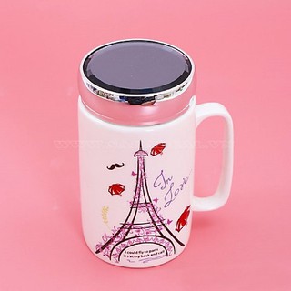 Ly Sứ Nắp Kiếng  300ML
