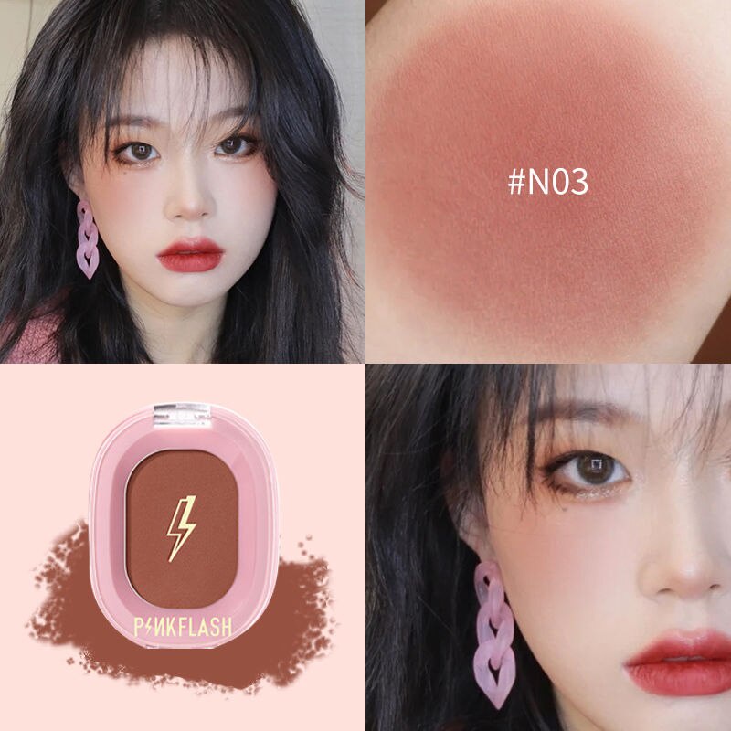 (Hàng Mới Về) Phấn Má Hồng Lâu Trôi Màu Lì Pinkflash | BigBuy360 - bigbuy360.vn
