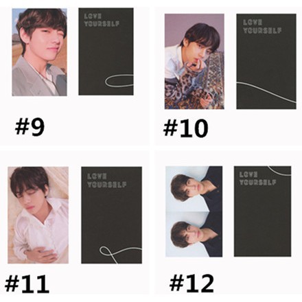 Thẻ ảnh chữ ký thành viên V nhóm nhạc Hàn Quốc BTS Bangtan Boys phong cách các album cá tính