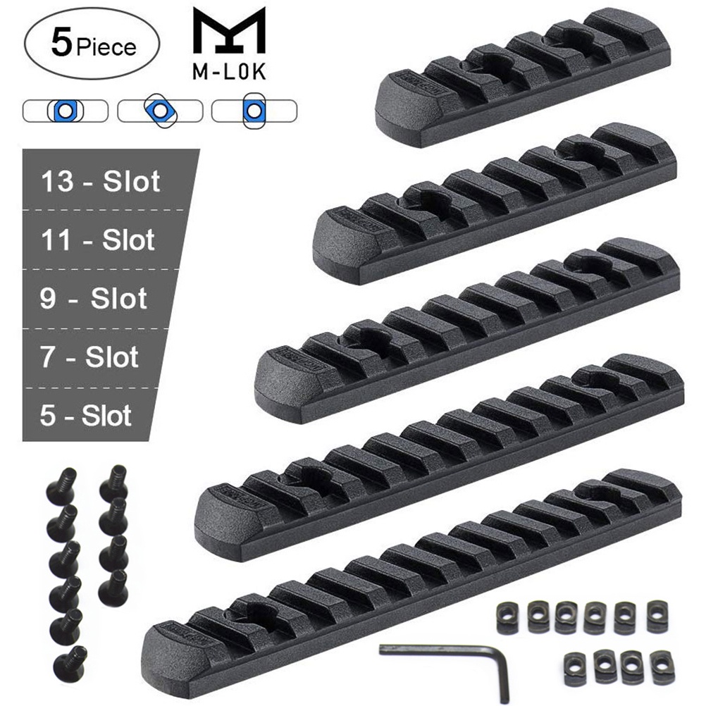 M-Lok Picatinny Rail 5 7 9 11 13 Slots Mlok Scope Mount Weaver Nylon Picatinny Side Rails