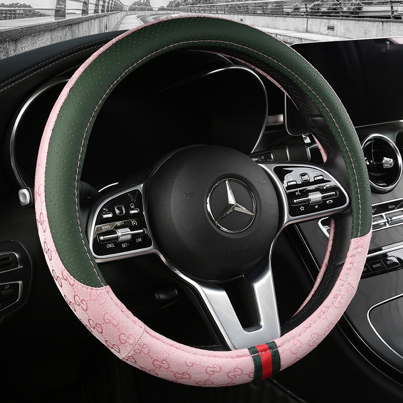 Xe hơi bọc da sợi carbon bọc vô lăng Phụ kiện nội thất 38cm cho Toyota CHR Vios Yaris Camry Corolla Car Styling