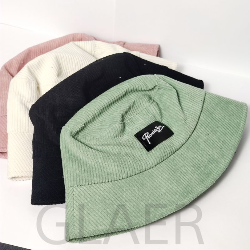 Mũ bucket vành cụp - Nón tai bèo thêu PROMISSYOU chất nhung tăm cao cấp form unisex nam nữ