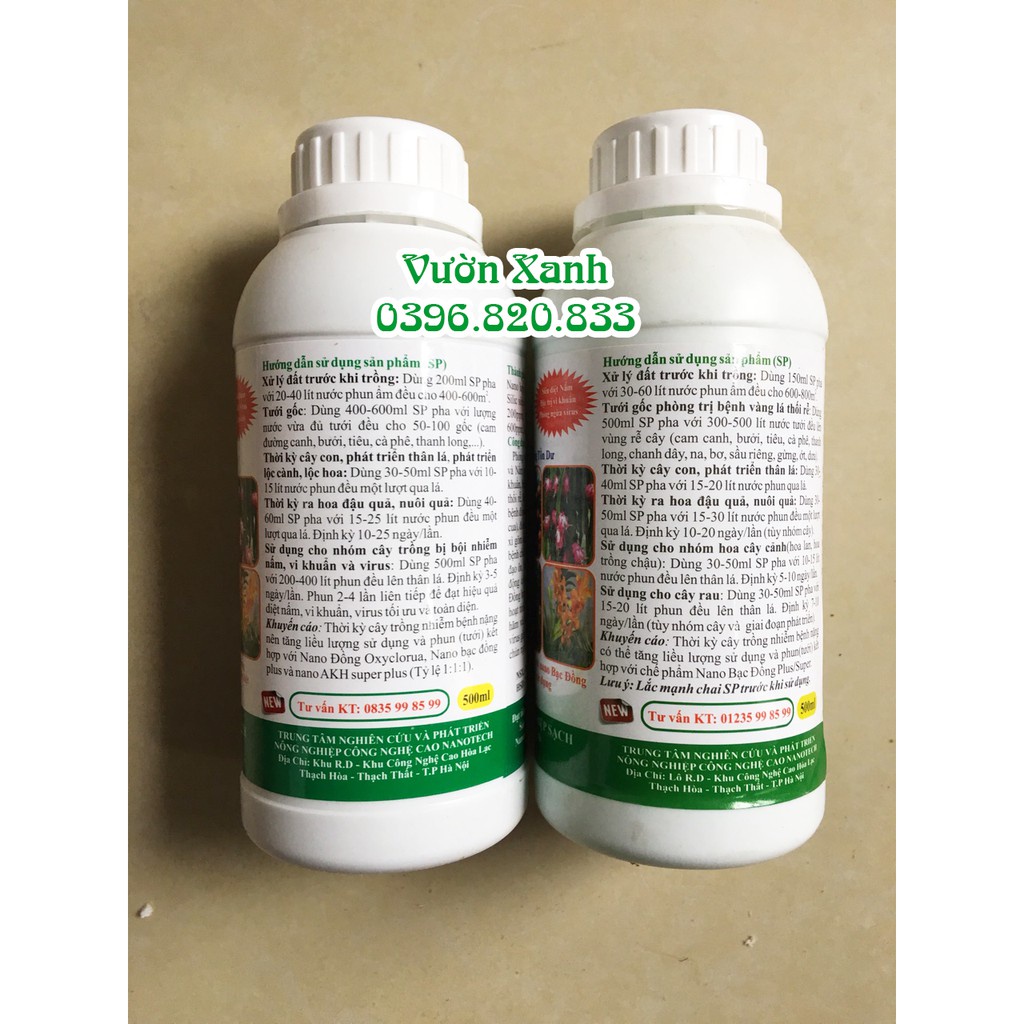 Combo Nano Bạc Đồng Super- Nano Đồng Oxyclorua trị bệnh nấm virut toàn diện
