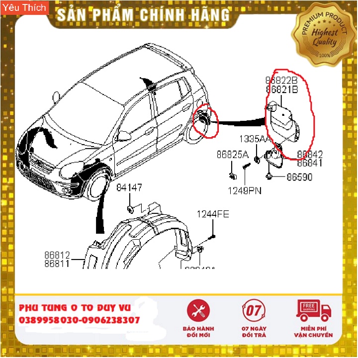 chắn bùn lòng dè sau kia morning đời từ 2008-2020