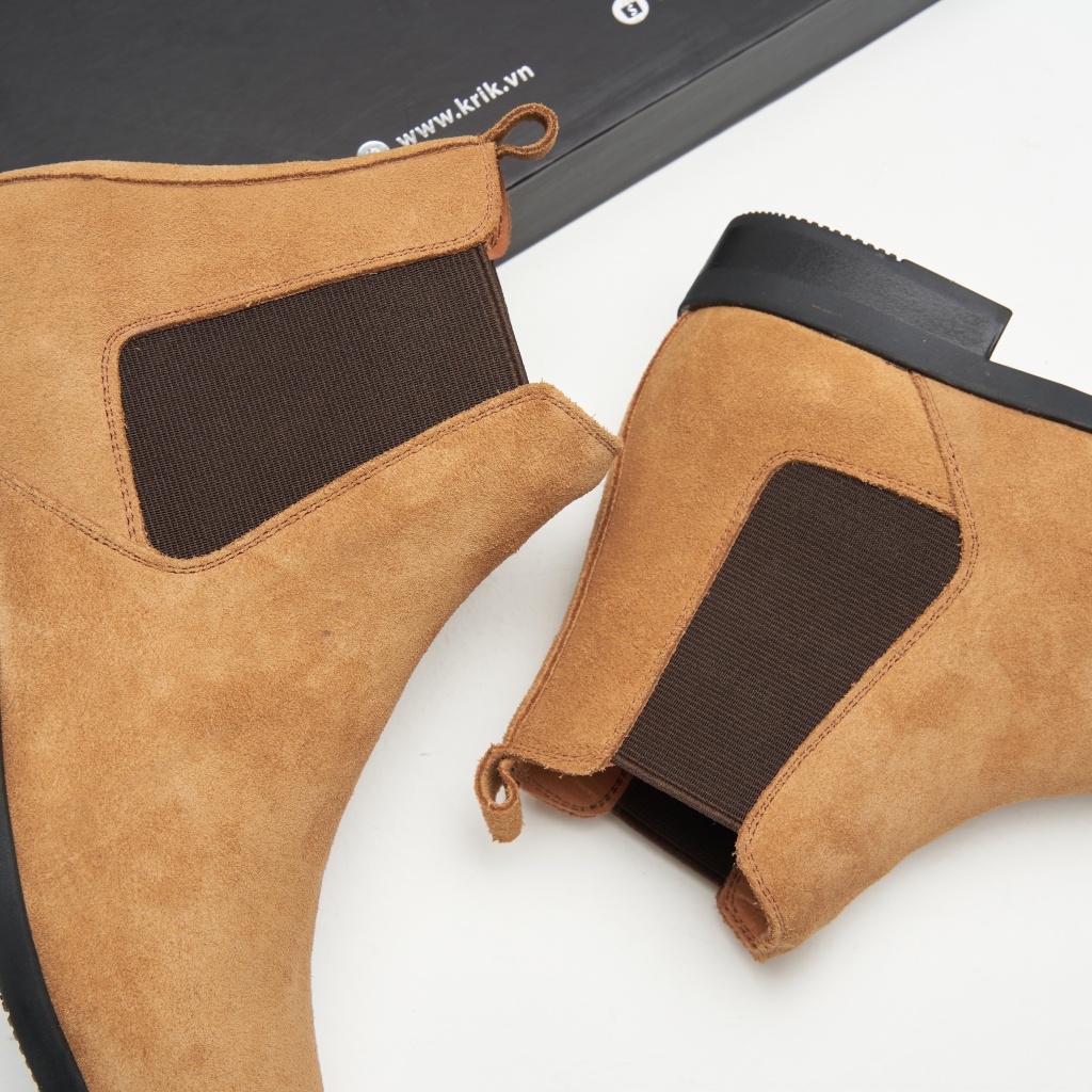 Giày Nam Chelsea Boot Da Bò Nhập Khẩu KRIK Tăng Chiều Cao Thiết Kế Da Lộn Nâu Trẻ Trung Dễ Phối Đồ GN9012 | BigBuy360 - bigbuy360.vn