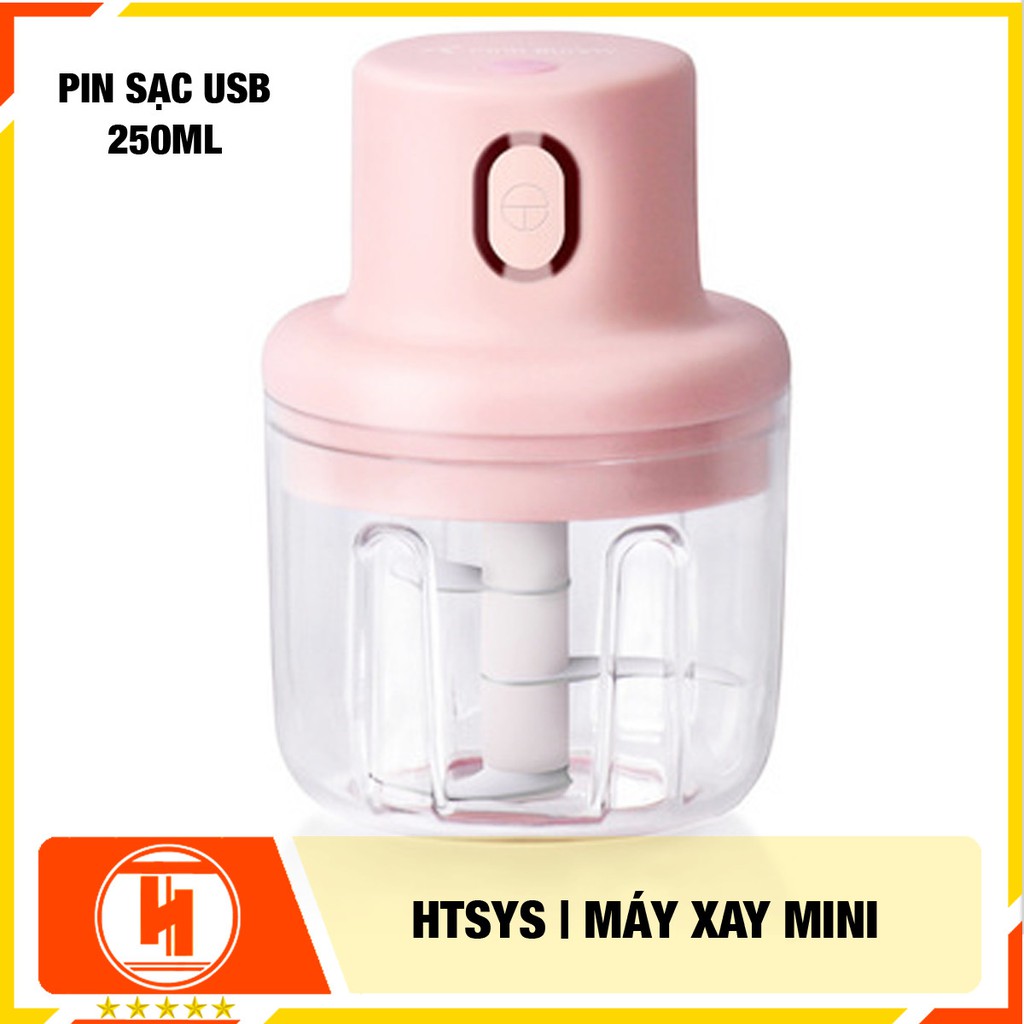 Máy Xay Mini Sạc Điện Đa Năng, Máy Xay Cầm Tay Sạc điện 250ML xay tỏi ớt, xay thịt đa năng, có cổng sạc USB -FREESHIP