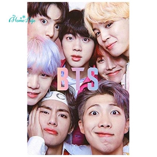 Bộ Tranh Đính Đá Tự Làm Hình Nhóm Nhạc Bts 30x40cm