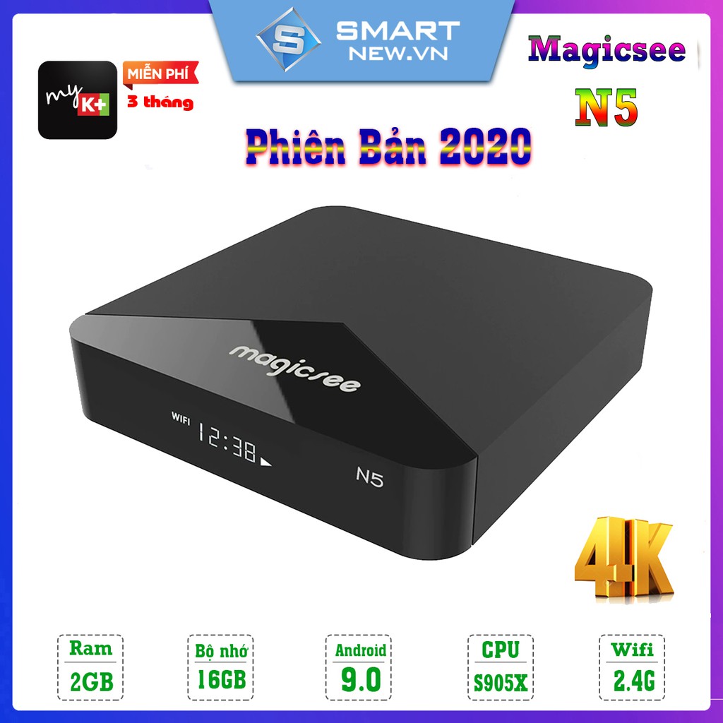 [Mã SKAMSALE03 giảm 10% đơn 200k] Android Tivi Box Magicsee G2 Plus - Android 9.0 - Ram 2GB - Rom 16Gb - Wifi 5Ghz