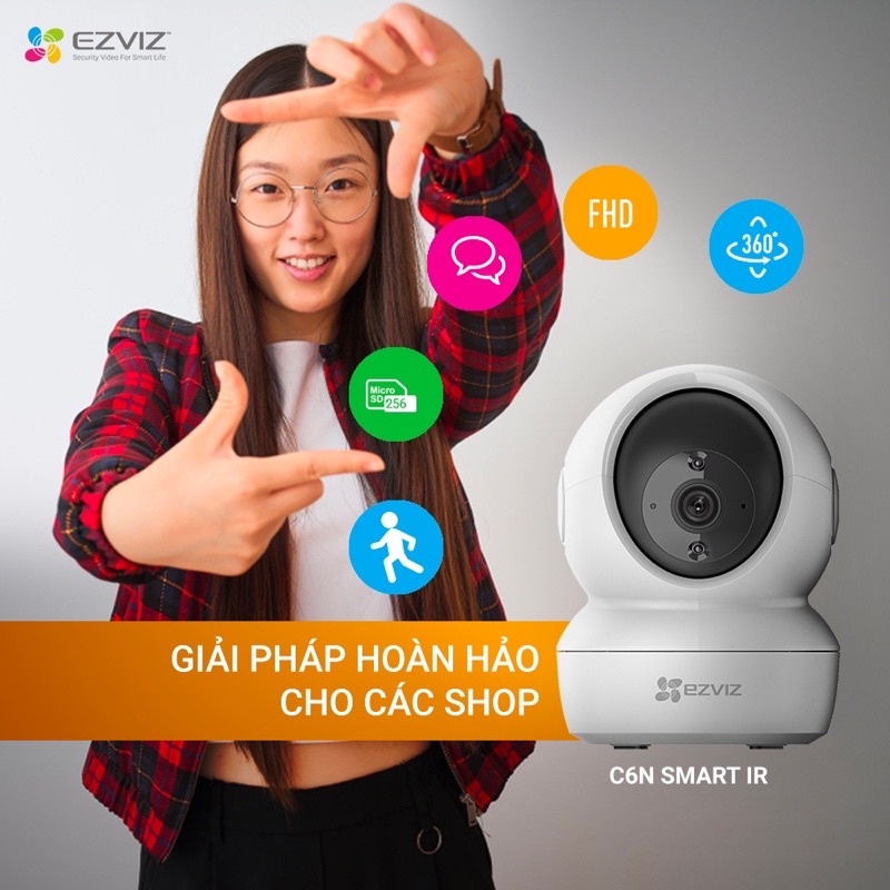 🔥 Camera Wifi C6N 2MP EZVIZ, Full HD 1080P Xoay 360 Độ, Đàm Thoại 2 Chiều - Phát Hiện Chuyển Động