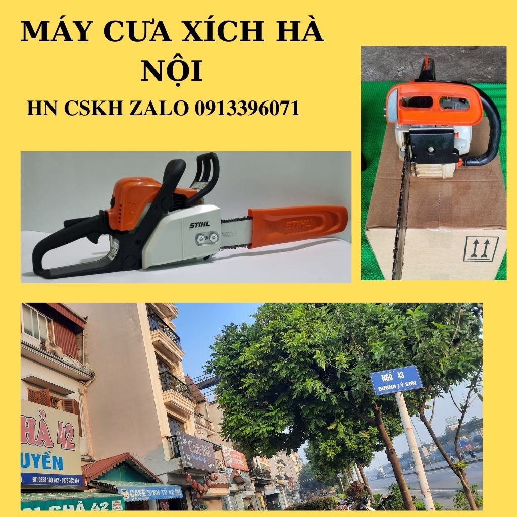 Máy cưa xích chạy xăng