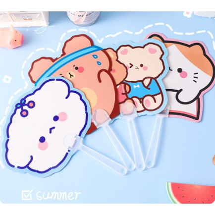 Quạt gấu thỏ hổ động vật Q4 hoạt hình cute dễ thương light stick