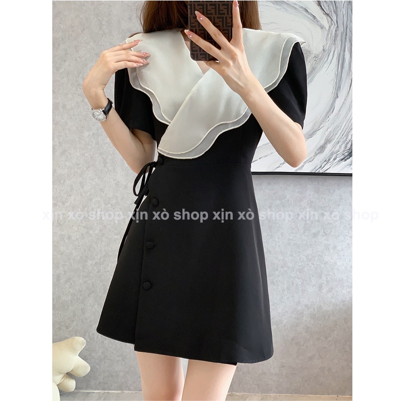 Váy Liền Thân Dáng Ngắn Cổ Bèo Tiểu Thư Thời Trang Nữ Mẫu Mới Xinxoshop