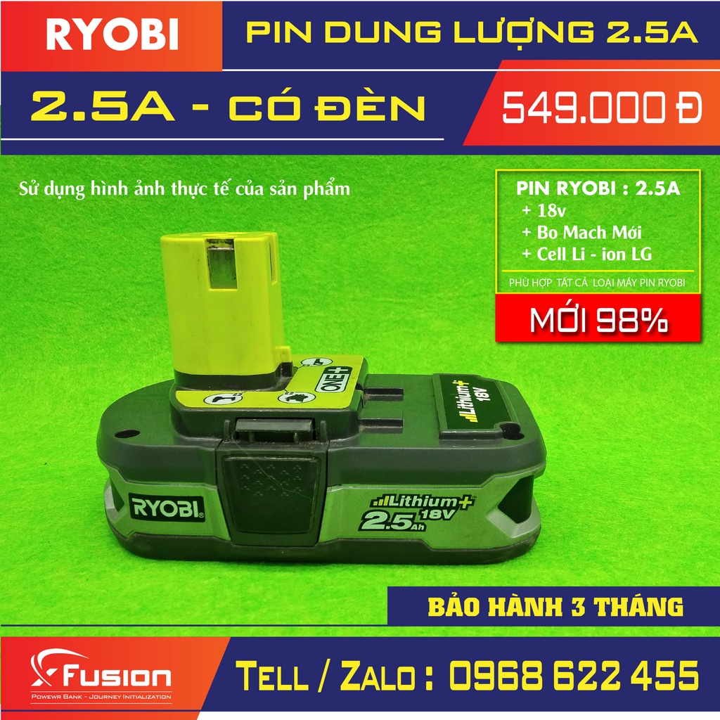 pin ryobi 2.5 va combo