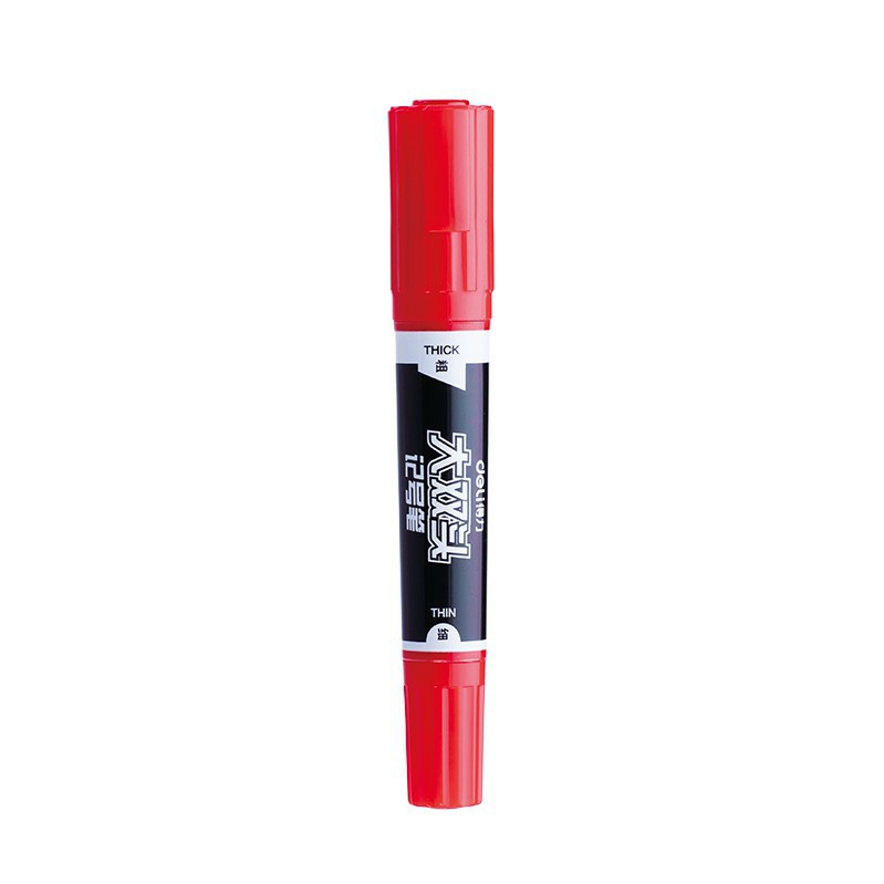 Bút dạ dầu Deli - không xóa được - 2 đầu bút 2 kích cỡ ngòi - Mực Xanh/ Đen/ Đỏ - ES555