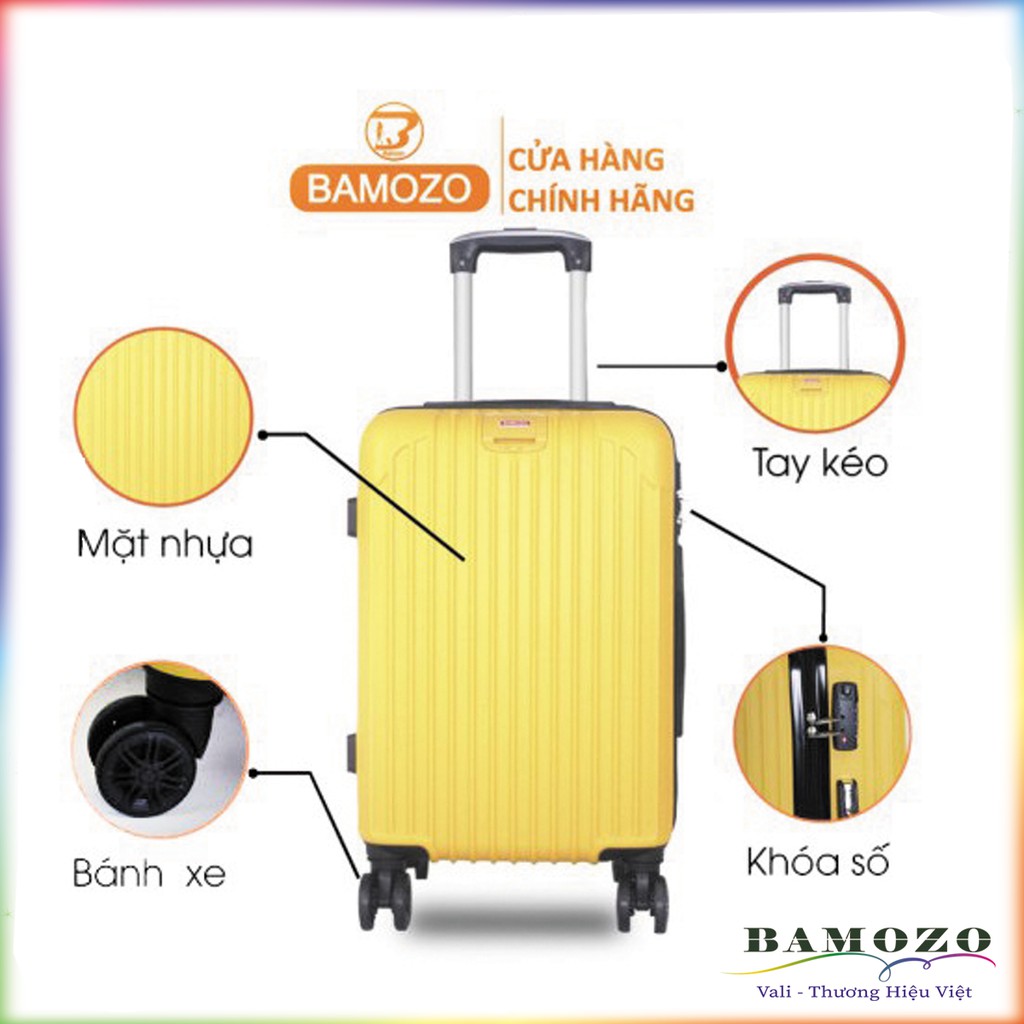 [GIÁ HỦY DIỆT] Vali Kéo Du Lịch Bamozo 8801 - Vali Size 24inch Khóa Kéo- Chống Va Đập - Chống Trầy Xước - Bảo Hành 5 Năm