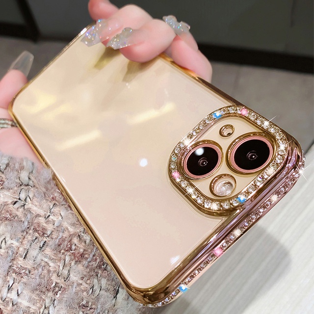 Ốp Điện Thoại Silicon Dẻo Đính Hạt Kim Cương IPhone 14 Plus 13 12 11 Pro Max 13 / 12 / 11 IPhone XR X IP XS Max 11promax