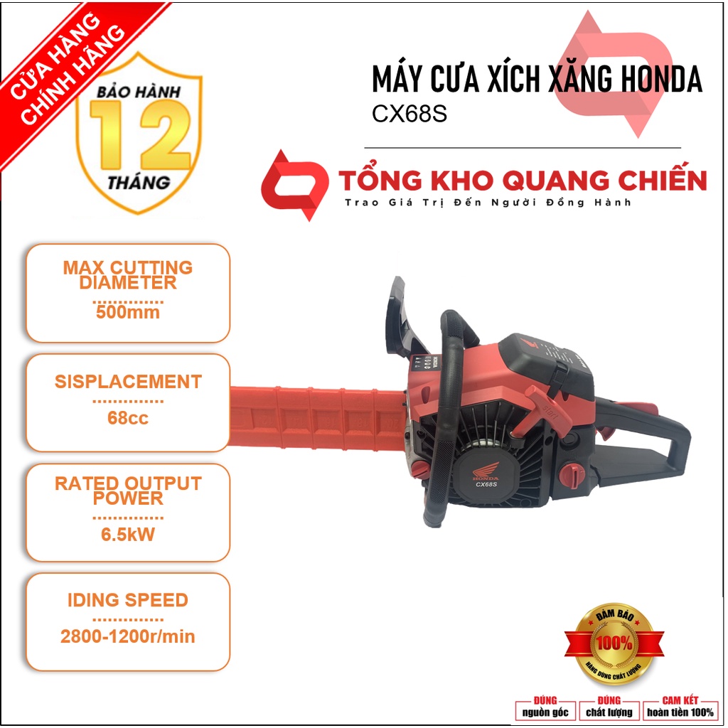 Máy Cưa Xích Chạy Xăng HONDA CX68S | Máy Cưa Gỗ Chạy Xăng Lam Dài 55CM |.