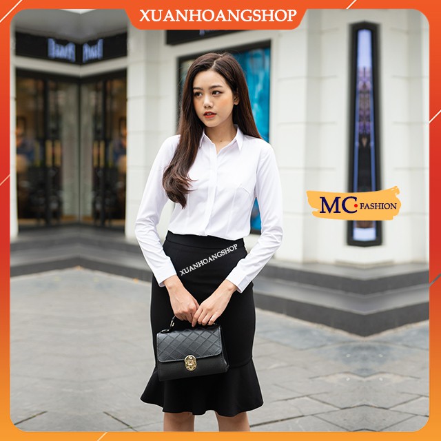 Áo Sơ Mi Trắng Nữ Kiểu Công Sở Đẹp Mc Fashion, Dài Tay, Size Đủ, Chất Liệu Vải Co Giãn, Mát, A0074, A636 | BigBuy360 - bigbuy360.vn