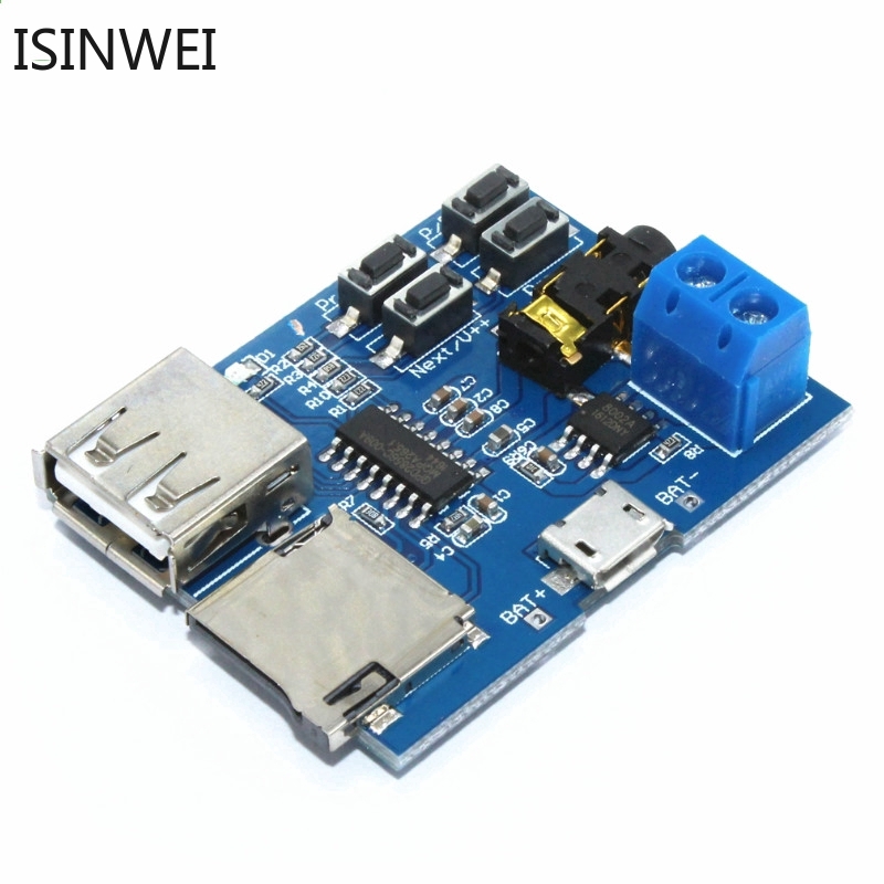 Mô-đun khuếch đại âm thanh có khe cắm thẻ nhớ TF và USB
