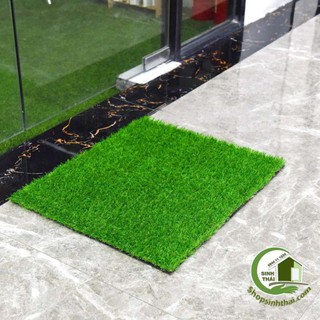[30 x 50cm] Thảm cỏ lau chùi chân cao cấp - cỏ nhựa nhân tạo