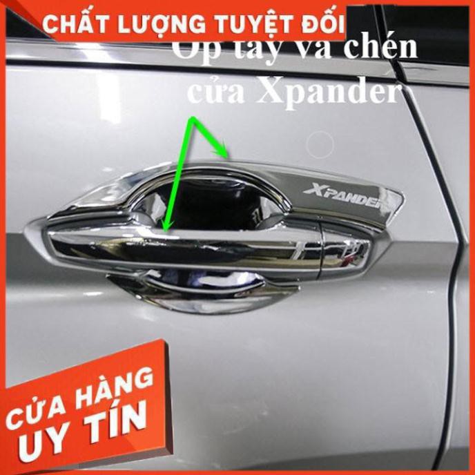 [Xpander] Bộ Ốp Hõm Tay Nắm Cửa Mạ Crom Chống Trầy Xước Cho Ô Tô - Xpander