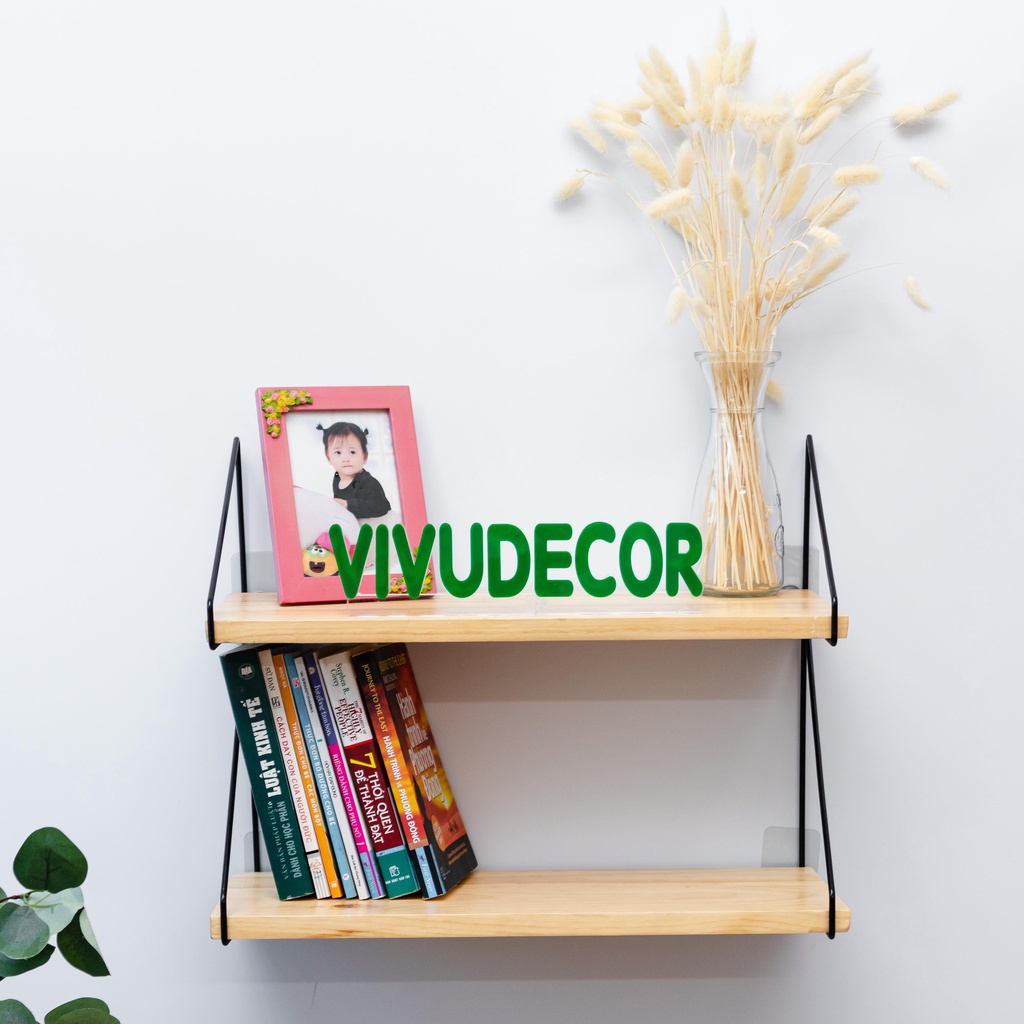 Kệ treo tường VIVUDECOR KT02 100% gỗ thông NewZealand